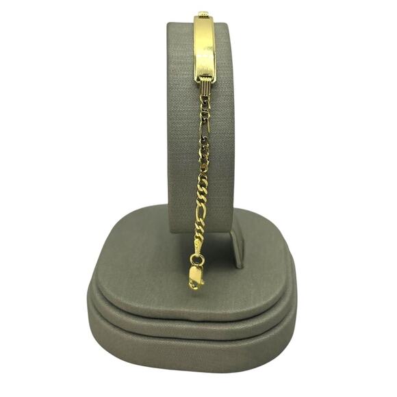 NEW 14K YG Figaro Baby ID Bracelet (15117) - Picture 2 of 5